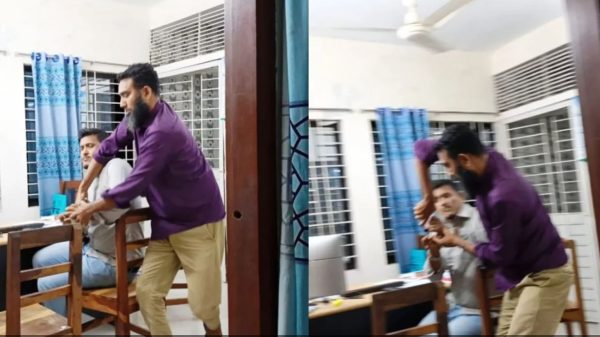 সংবাদকর্মীর মোবাইল ছিনিয়ে নিলেন ইউনিয়ন ভূমি কর্মকর্তা