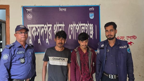 গোপালগঞ্জের মুকসুদপুরে ডাব চুরি করতে গিয়ে বাড়ির মালিক নিহত, দুই যুবক গ্রেপ্তার