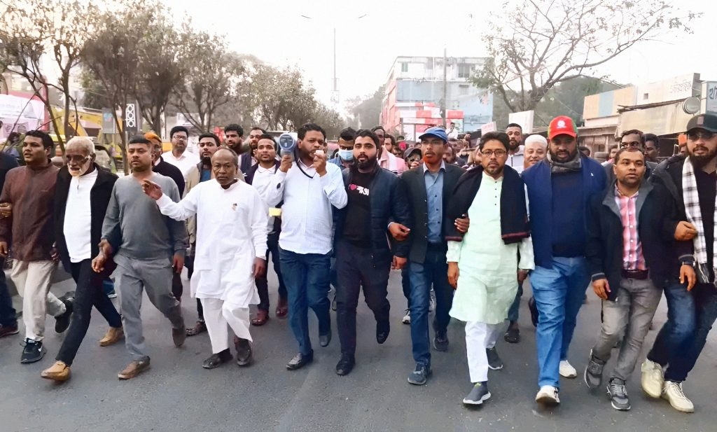 ফরিদপুরে ধানের শীষের গণসংযোগ মিছিল অনুষ্ঠিত