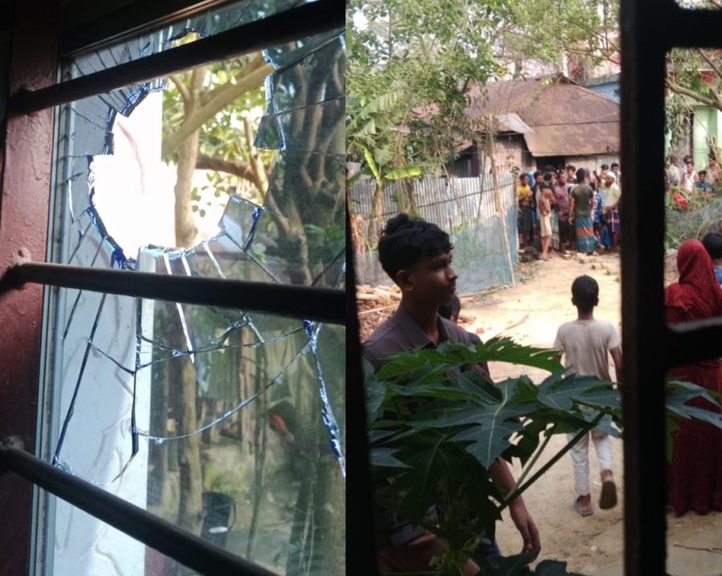 কুলাউড়ায় আদালতের নিষেধাজ্ঞা অমান্য করে দেয়াল ভাংচুর, বসতবাড়িতে অতর্কিত হামলা: আহত ৭