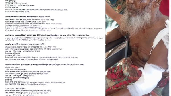 মুকসুদপুরে জমি বিরোধে হামলা, ফিরোজ মাতব্বরসহ ১৪ জনের বিরুদ্ধে মামলা